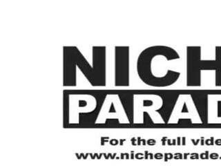 Niche parade - young&comma; competitive porno ýyldyzy jocelyn stone and kira perez enter ýaryş to find out who can lead a youngster gutarmak faster with their hands