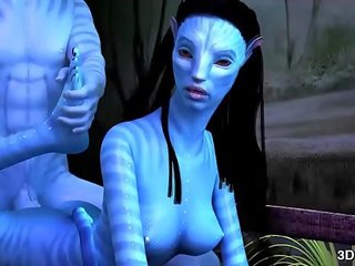 Avatar enchantress anal follada por enorme azul eje